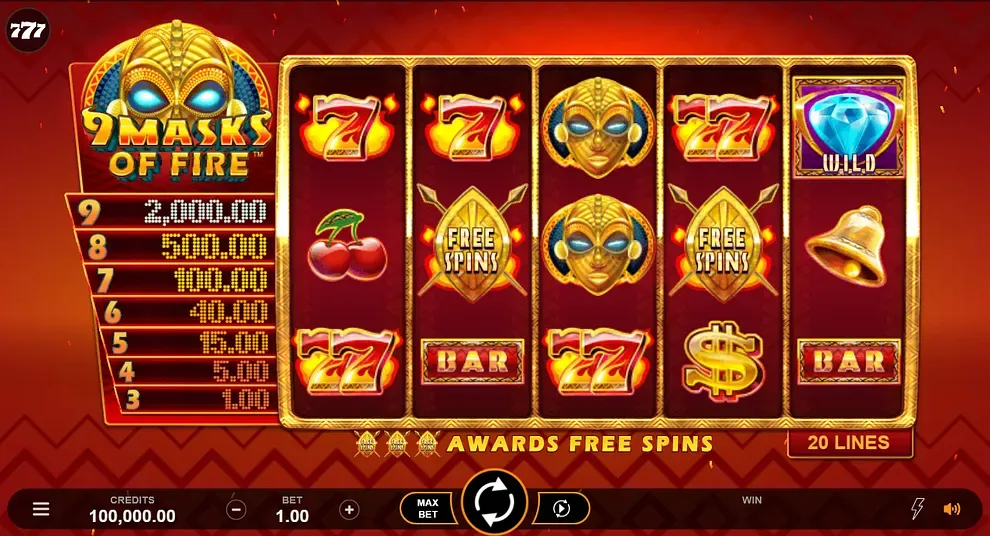 9 Masks of Fire